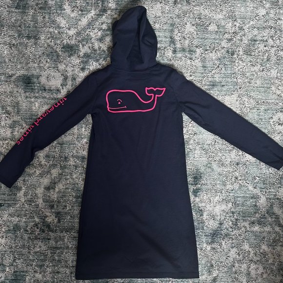 Vineyard Vines Girls Whale Hoodie Dress - Picture 2 of 4